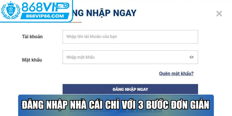 Đăng nhập nhà cái chỉ với 3 bước đơn giản